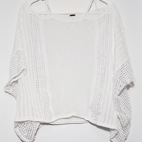 Free People Echo Pullover Small Poncho Top - Picture 2 of 4